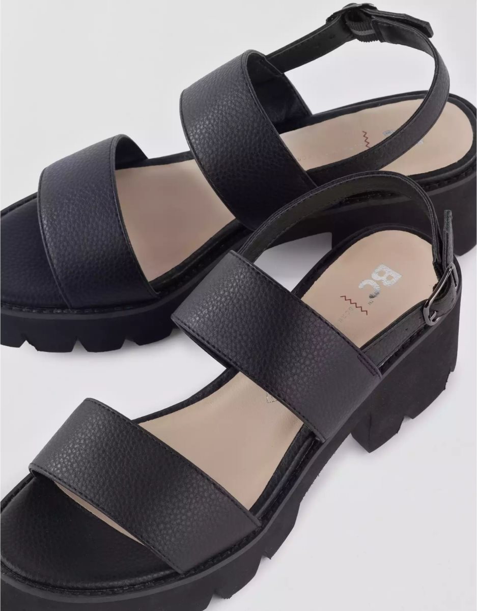 Compensées American Eagle BC Footwear Left Unsaid Plateforme Sandal Noir Femme | FJQ-11789195